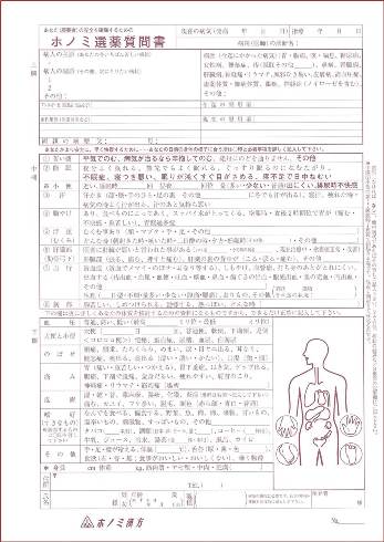 図7選薬質問書